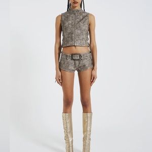 Jaded London hot pants and vest set